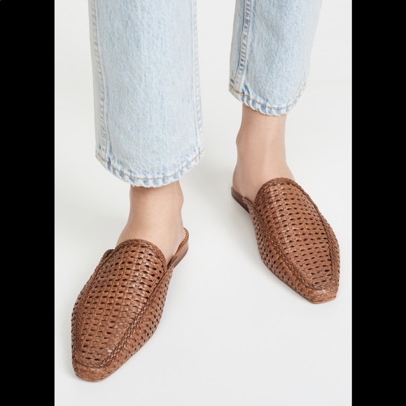 Sam Edelman Shoes - Sam Edelman Elva saddle brown woven mules 6